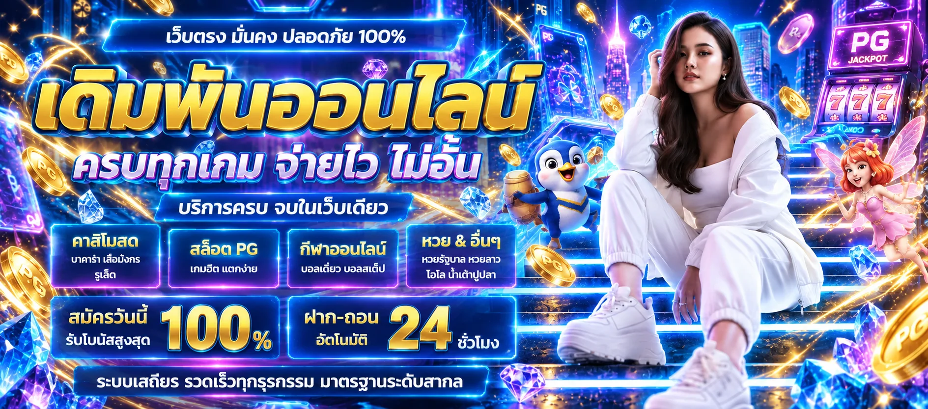 HAWAII168 สล็อต PG พร้อมตัวละครแฟนตาซีและข้อมูลเกม